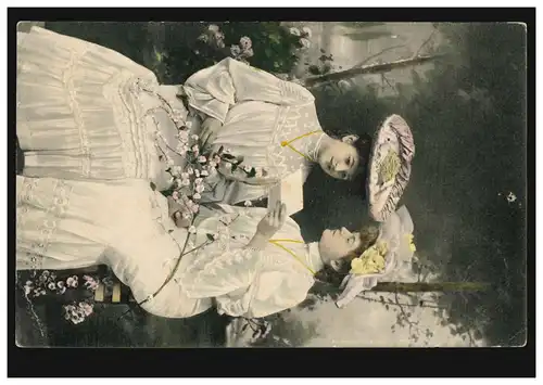 AK Artiste Amies des femmes - La Lettre d'Amour, ESSEN (RUHR) 21.1.1908