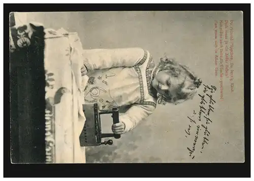 Enfants AK fille à repasser, couru 1902