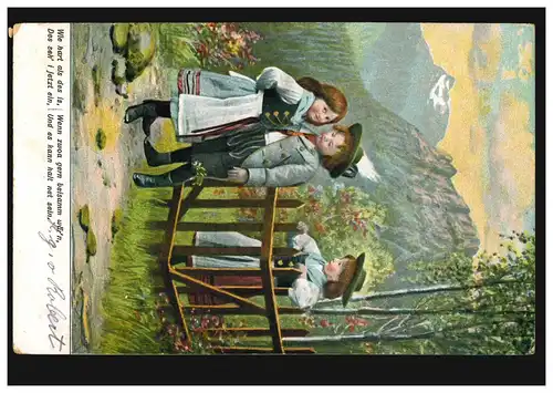 Schweiz Kinder-AK Eine frühe harte Entscheidung ... AMBULANT Nr. 21 - 17.5.1909