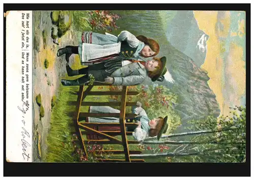 Suisse Enfants-AK Une décision difficile précoce ... AMBULANT N° 21 - 17.5.1909