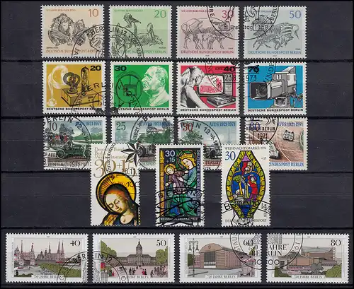 Berlin-Einzelmarken aus Block 2 bis 8 komplett mit Ersttagssonderstempel
