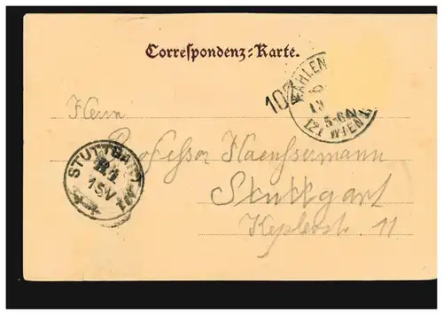 AK Salutation du restaurant de l'hôtel Kahlenberg, couru vers 1910 à Stuttgart