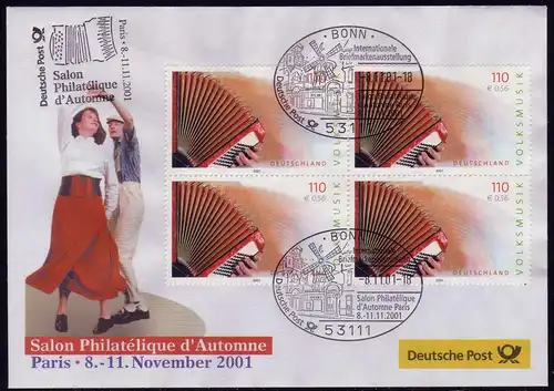 Document d'exposition no 66 SALON PHILATELIQUE Paris 2001