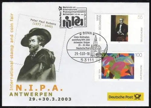 Ausstellungsbeleg Nr. 77 NIPA Antwerpen 2003 - Rubens, Gemälde