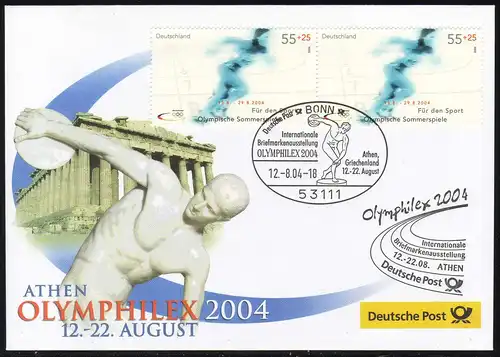 Document d'exposition no 92 OLYMPHILEX Athènes 2004