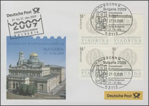 Document d'exposition no 140 BULGARIA Sofia 2009