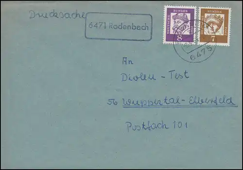 Landpost-Stempel 6471 Rodenbach auf Brief STOCKHEIM 2.5.1963 