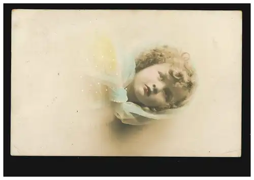 Artiste-AK Tête de jeune fille mt Touche de tête, maison d'édition Ettlinger & Co. MANCHESTER 14.8.1910