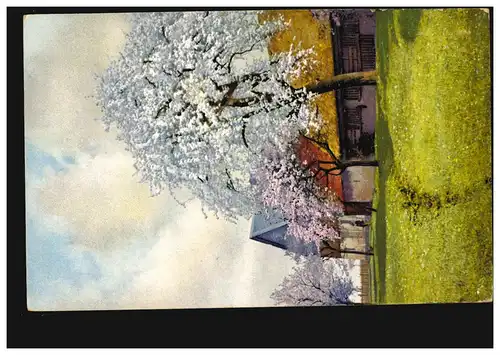 Künstler-AK Frühling auf dem Dorf, Verlag Photochromie (NOD), LINZ 1926