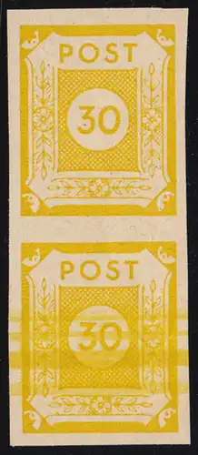 55 chiffre 30 p. en paire verticale: bandes de couleur en couleur ** BPP-testé