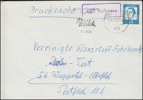 Temple de Landpost 4501 Kalkriese sur l'impression OSNABRÜCK 29.4.1953