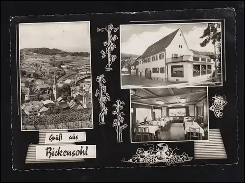 AK Gruß aus Bickensohl Winzerhaus Rebstock mit 3 Bildern, BADENWEILER 17.5.1965