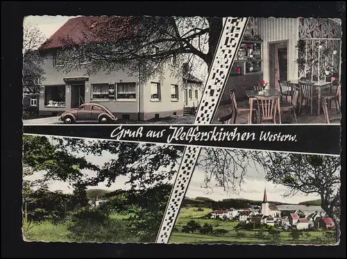 Salutation AK de Helferskirchen Westerwald Boulangerie & Cafés Manns 4 images, 15.7.1963