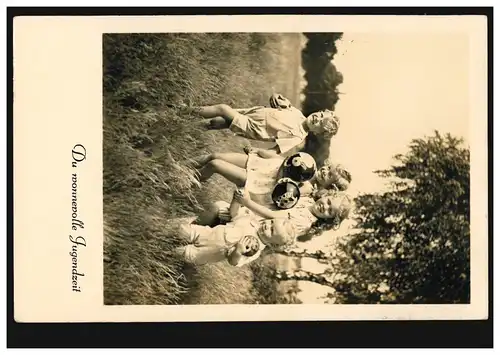 AK Enfants avec des balles - Vous êtes une jeunesse heureuse, FRIEDBURG 8.6.1943