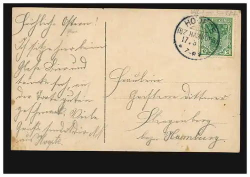 Mode AK Femme souriante avec bouquet de fleurs marguerites, HOOPTE (BZ. HAMBURG) 17.5.