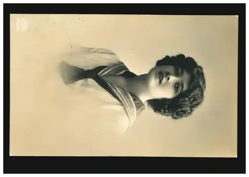 Mode-AK Frau im Matrosenlook, OLDENRODE-DÜDERODE 4.1.1915
