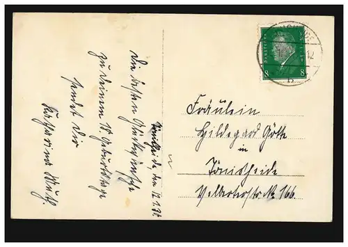 Mode-AK Sitzende Frau mit Primeln-Blumentopf, TÖNISHEIDE 13.1930 