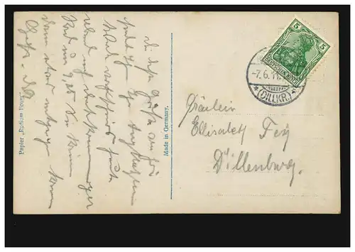 Mode AK femme en robe rose avec cruche sur la fontaine, Rutlinger, couru 7.6.1911