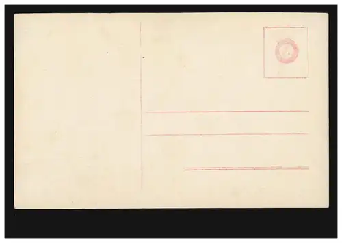 Mode AK femme assise avec décolleté bleu et roses roses, inutilisé