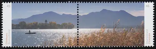3162-3163 Panorama Chiemsee, Zusammendruck nassklebend, ** postfrisch