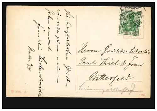 Mode AK femme en hiver fourrures gants boule de neige, couru 1909