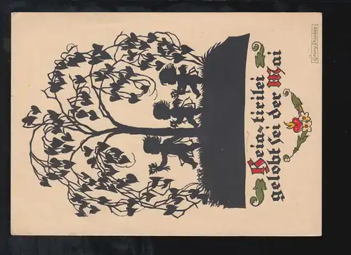 Ciseaux-AK Georg Plischke: Béni soit le Mai - Trois Elfes, TRIER 31.5.30