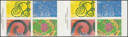 Schweiz Markenheftchen 0-106, Grußmarken Ornamente, selbstklebend, 1996, **