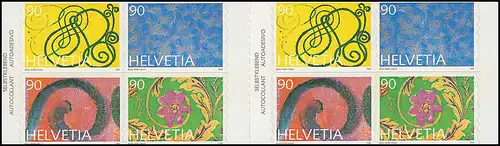 Suisse Carnets de marques 0-106, Marques d'honneur ornements, autocollants, 1996, **