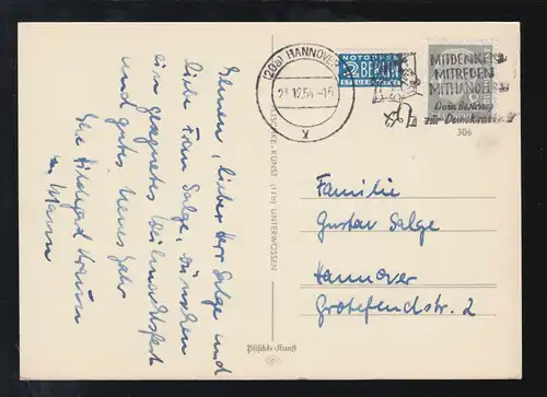 AK Georg Plischke: Noël - Enfants avec des bougies, HANNOVER 1954