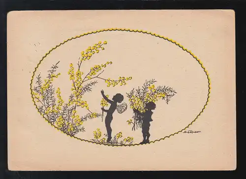 AK Ange de ciseaux à la récolte des fleurs, HANNOVER 15.7.1941