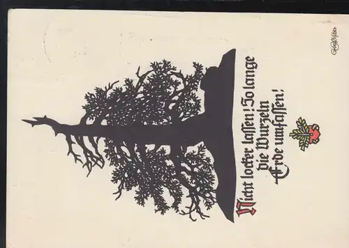 Ciseaux-AK Georg Plischke: L'arbre - Ne pas laisser tomber!, BERLIN 1965