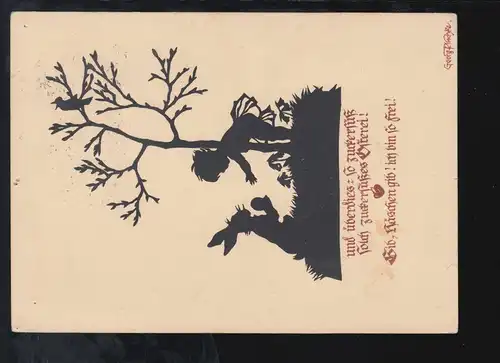 AK Ciseaux - Pâques de sucre, ÂGE DE PÂCHE ALTENANG-PUCDHHEIM 24.3.1929