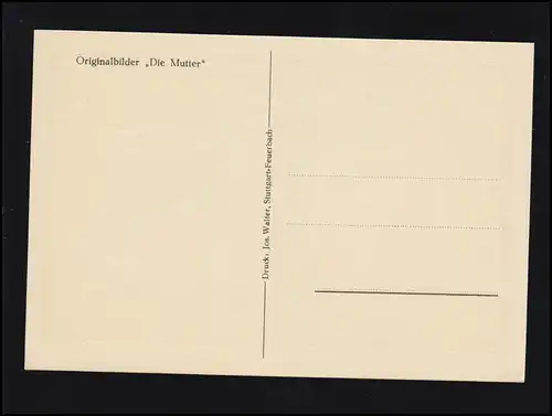 Scherenschnitt-AK Die Mutter: Abschied, ungebraucht