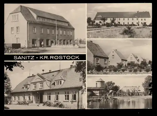 AK Sanitz Kreis Rostock mit 5 Bildern, SCHWERIN 10.7.1975
