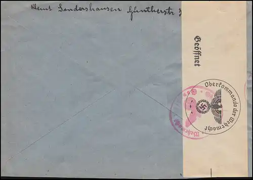 Censuration Haut Commandement de la Wehrmacht R-Lettre 696+710+712, CHAUSSES SPÉCIALES 8.3.1940