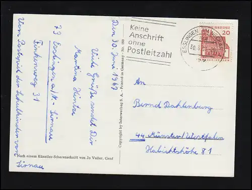 AK Jo Valler: Le garçon parle au chien, ESSLINGEN 30.6.1067