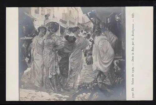 Künstler-AK G. Rochegrosse: Auf der Straße / Dans la Rue, ungebraucht 