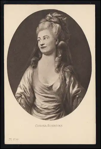 AK Goethes Amis: chanteuse de chambre Corona Schröter, inutilisé