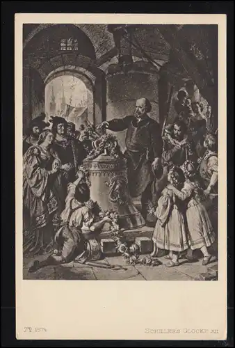 Künstler-AK Schiller´s Glocke XII: Friede sei ihr erst Geläute .. - ungebraucht