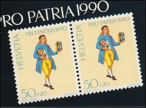 Schweiz Markenheftchen 0-87, Pro Patria Der Uhrenhändler 1990, **