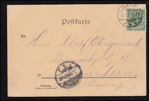 Artiste-AK Baroque - femme avec compartiment homme avec bâton, BARR 1899 à MANNHEIM