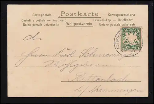 Künstler-AK Barock - Klavierunterricht, GOEGGINGEN i. SCHWABEN 1900