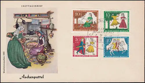 266-269 Wofa Aschenputtel 1965 - Satz auf einem Schmuck-FDC ESSt BERLIN