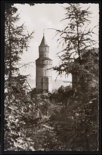 Temple de la poste de campagne 6271 Raquette d'Echenhahn sur AK Idstein Tour de sorcière, IDSTEIN 1963