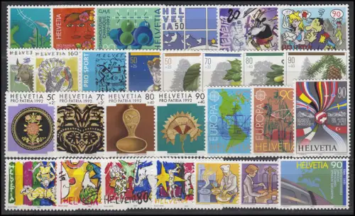 1461-1488 Schweiz-Jahrgang 1992 komplett, postfrisch **