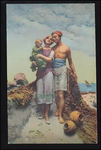 Künstler-AK Domenico Mastroianni: Die Freuden der Seefahrt 1917, ungebraucht