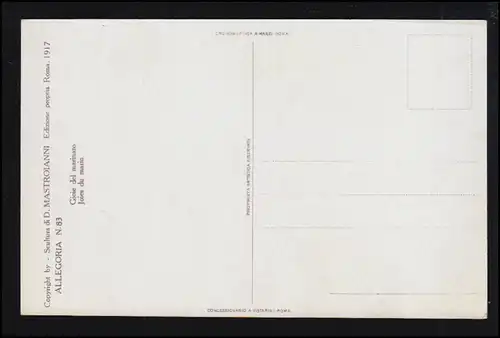 AK Artiste Domenico Mastroianni: Les plaisirs de la navigation 1917, inutilisé