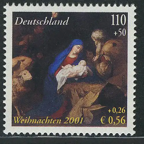 2227 Weihnachten 110+50 Pf / 0,56+0.28 Euro; postfrisch **