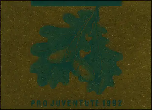 Schweiz Markenheftchen 0-93, Pro Juventute Waldbäume Rotbuche 1992, **