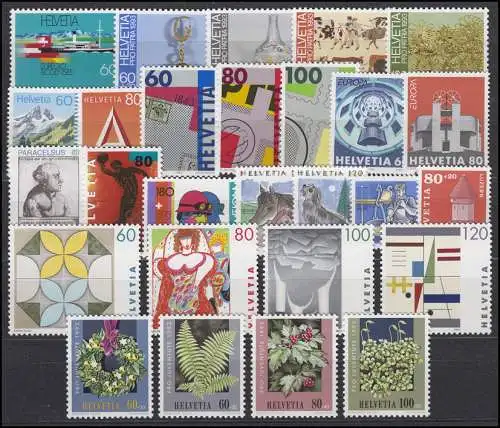 1489-1515 Suisse-Niveau 1993 complet, frais de port **